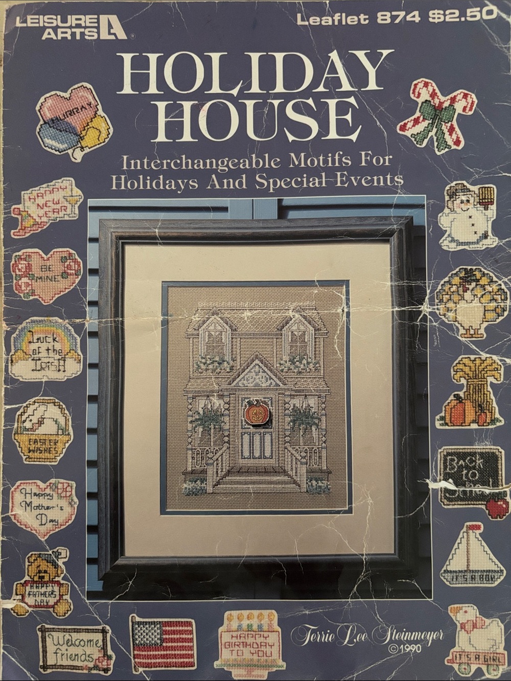 Leisure Arts Vintage Cross Stitch Pattern Holiday House